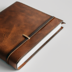 Custom promotional leather notebook, corporate gift singapore